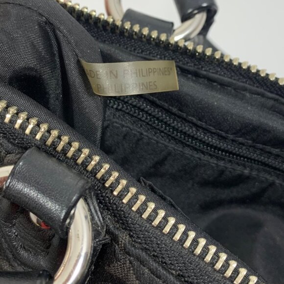 COACH Soho Black Jacquard Signature Logo Leather Trim Hand Bag NO STRAP or TAG - Picture 10 of 12